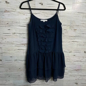 The man repeller x PJK  blue ruffle mini dress size xs